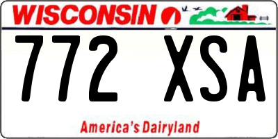 WI license plate 772XSA