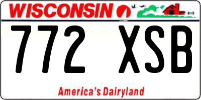 WI license plate 772XSB