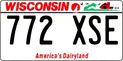 WI license plate 772XSE