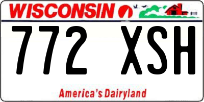WI license plate 772XSH