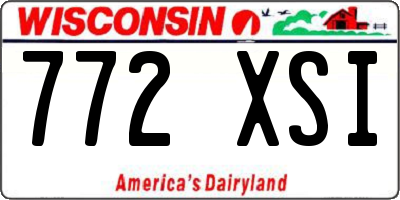 WI license plate 772XSI