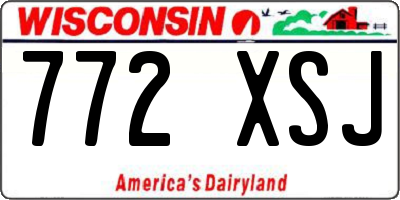 WI license plate 772XSJ