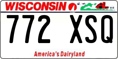 WI license plate 772XSQ