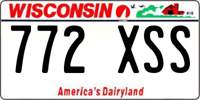 WI license plate 772XSS