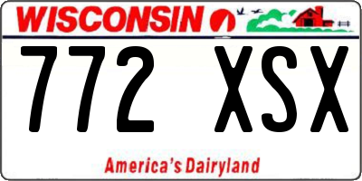 WI license plate 772XSX