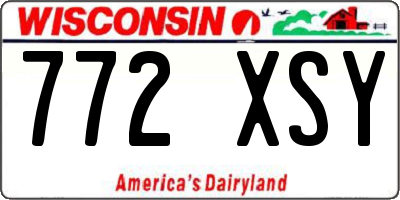 WI license plate 772XSY