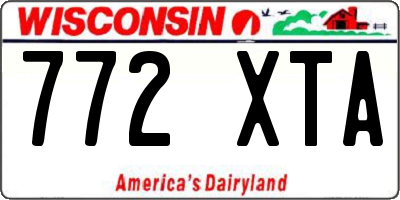 WI license plate 772XTA