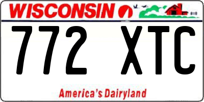 WI license plate 772XTC