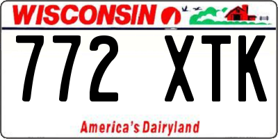 WI license plate 772XTK