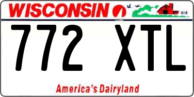 WI license plate 772XTL