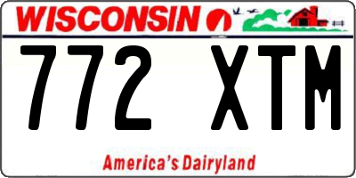 WI license plate 772XTM