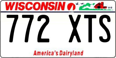 WI license plate 772XTS