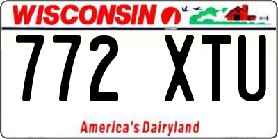 WI license plate 772XTU