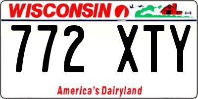 WI license plate 772XTY