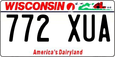 WI license plate 772XUA