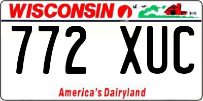 WI license plate 772XUC
