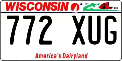 WI license plate 772XUG