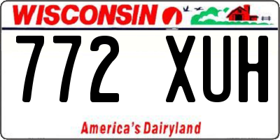 WI license plate 772XUH