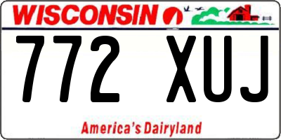 WI license plate 772XUJ