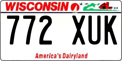 WI license plate 772XUK