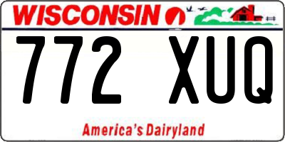 WI license plate 772XUQ