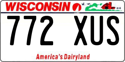 WI license plate 772XUS