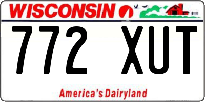 WI license plate 772XUT