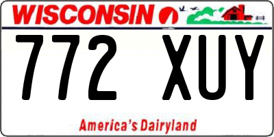 WI license plate 772XUY