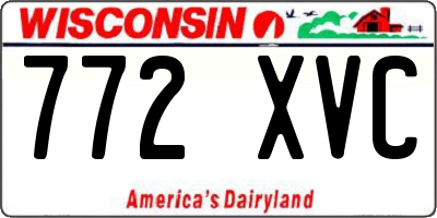 WI license plate 772XVC