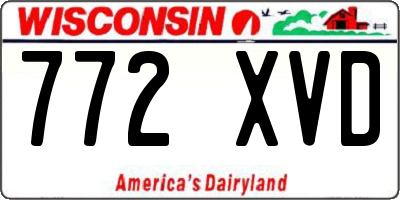 WI license plate 772XVD