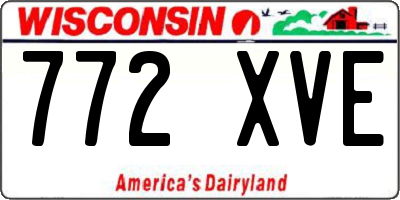 WI license plate 772XVE