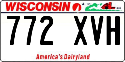 WI license plate 772XVH