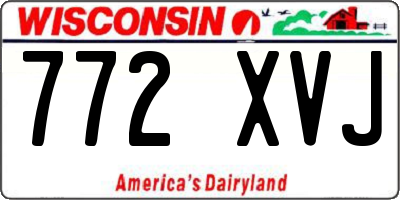 WI license plate 772XVJ
