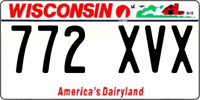 WI license plate 772XVX