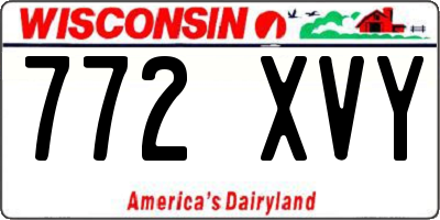 WI license plate 772XVY