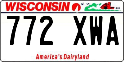 WI license plate 772XWA