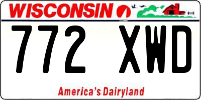 WI license plate 772XWD