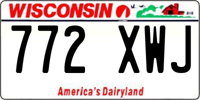 WI license plate 772XWJ