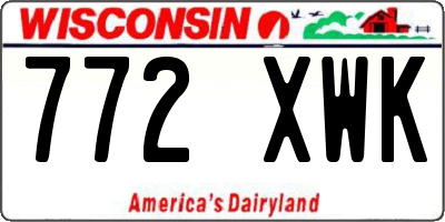 WI license plate 772XWK
