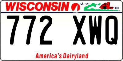 WI license plate 772XWQ