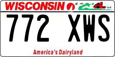 WI license plate 772XWS