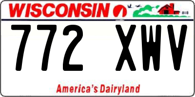 WI license plate 772XWV