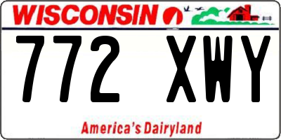 WI license plate 772XWY