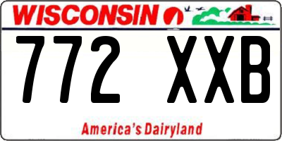 WI license plate 772XXB