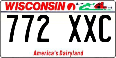 WI license plate 772XXC