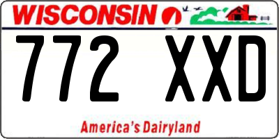 WI license plate 772XXD
