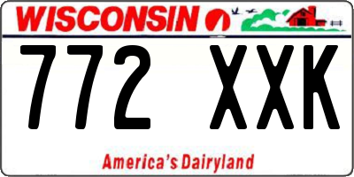 WI license plate 772XXK
