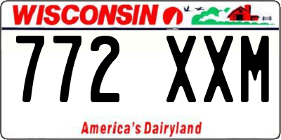 WI license plate 772XXM
