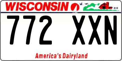 WI license plate 772XXN