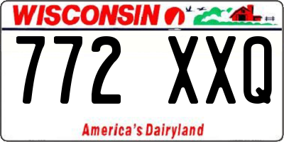 WI license plate 772XXQ